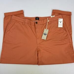 Dockers Slim Cuff Chino Ankle Pants Orange Cuffed Pockets Flat Front Womens 16